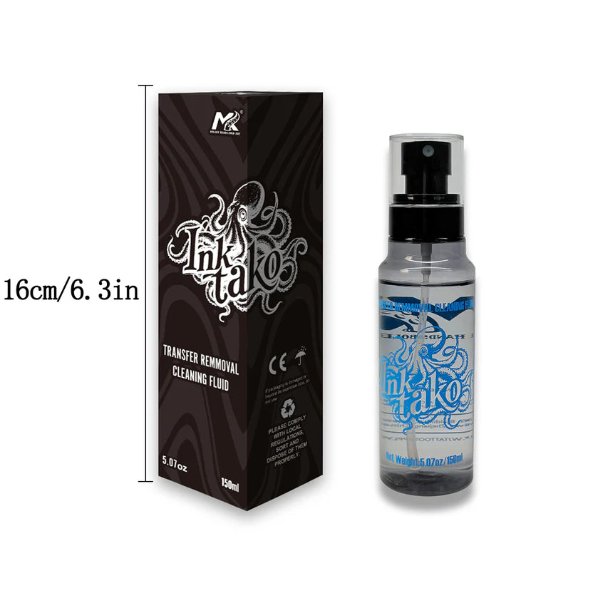 INKTAKO Tattoo Stencil Removal spray,Easily remove tattoo stencils,150ML Tattoo Removal Spray
