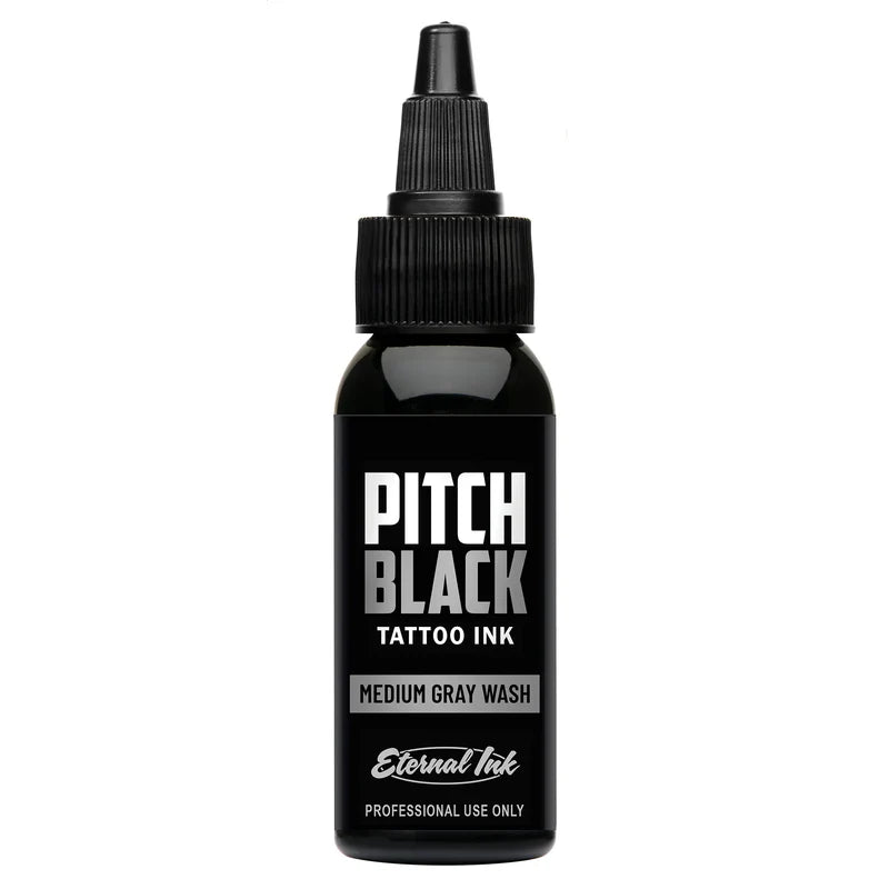 Pitch Black Medium Dark Gray Wash — Eternal Ink — Pick Size