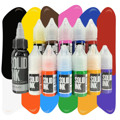 Solid Ink - 12 Color Mini Travel Set 10ml Bottles