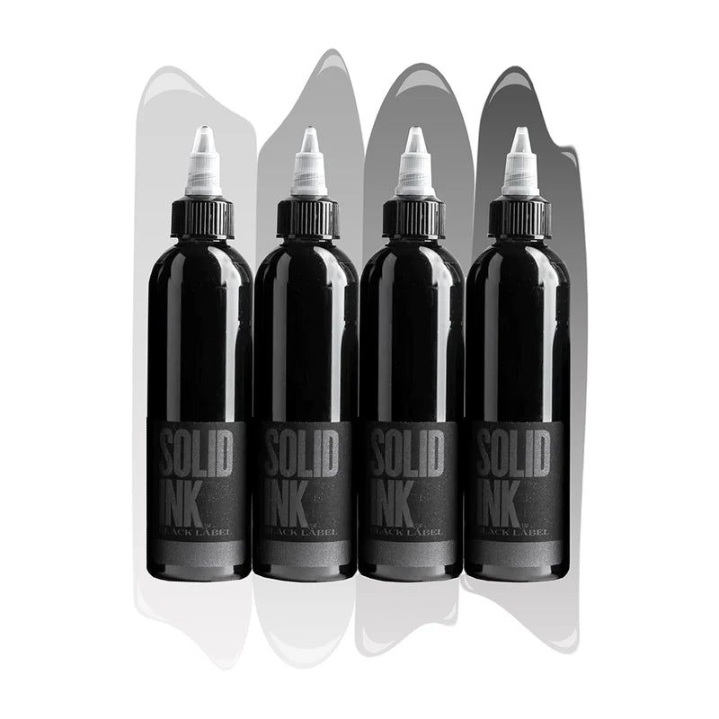 Solid Ink - Black Label 4 Bottle Grey Wash Set 1oz Bottles