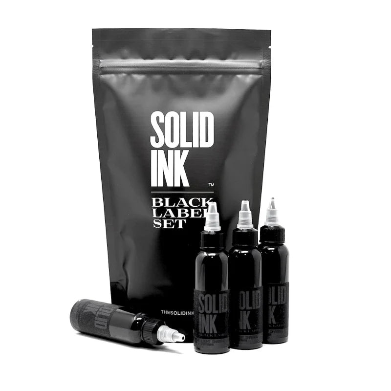 Solid Ink - Black Label 4 Bottle Grey Wash Set 1oz Bottles