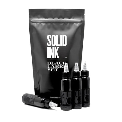 Solid Ink - Black Label 4 Bottle Grey Wash Set 1oz Bottles