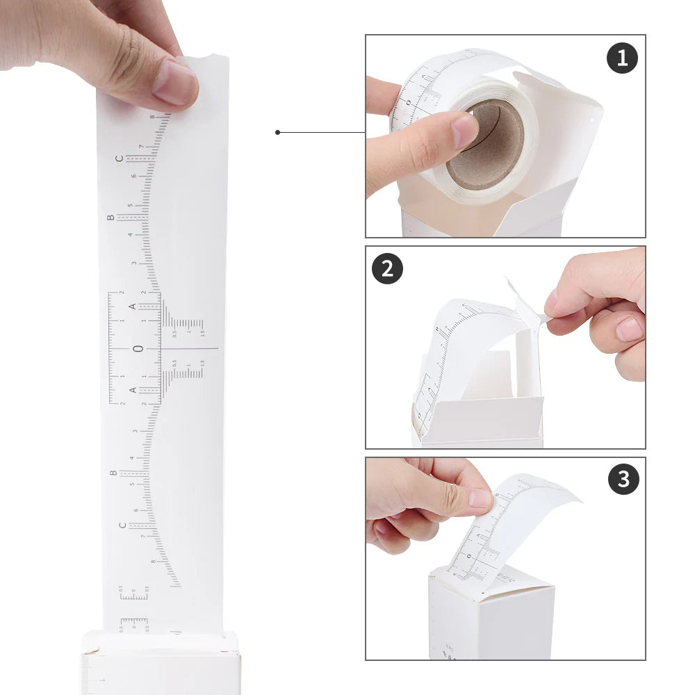 Disposable Eyebrow Ruler Sticker（50pcs）