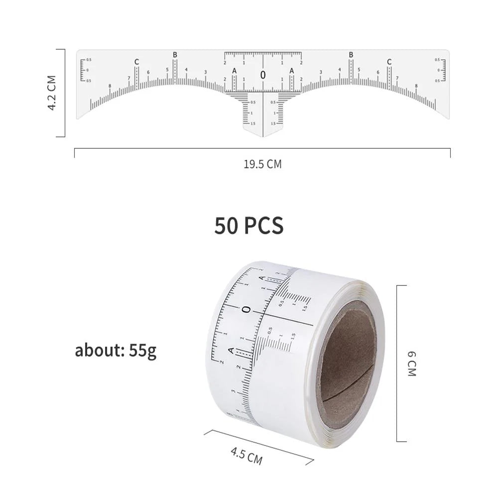 Disposable Eyebrow Ruler Sticker（50pcs）