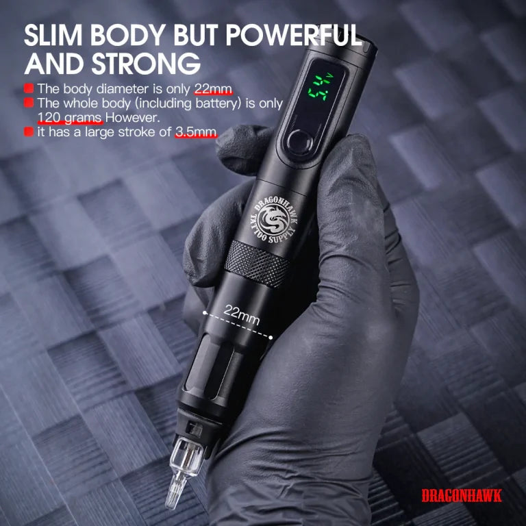 Dragonhawk Wireless Tattoo Machine Pen | X4