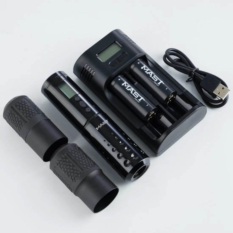 Dragonhawk Wireless Tattoo Machine Rotary Pen with 3.5MM/4.2MM Stroke Two Replaceable Batteries | Mast Lancer