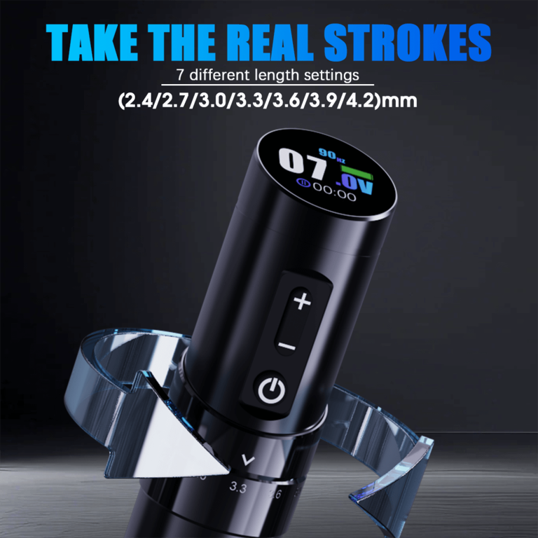 Dragonhawk Wireless Tattoo Pen Machine 2.4-4.2MM Strokes Length | Mast Flip 3