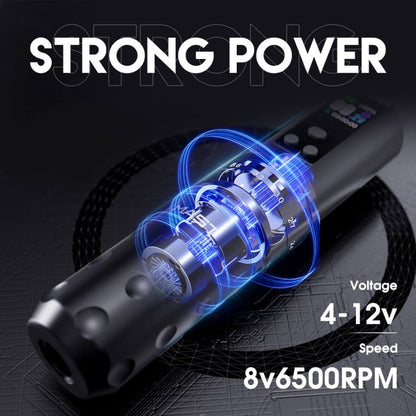 Dragonhawk Wireless Tattoo Pen Machine 2.4-4.2MM Strokes Length | Mast Fold 2 Pro (2 Batteries ver.)