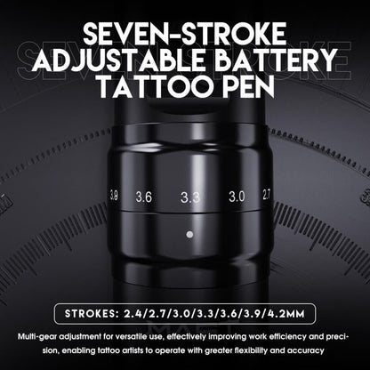 Dragonhawk Wireless Tattoo Pen Machine 2.4-4.2MM Strokes Length | Mast Fold 2 Pro (2 Batteries ver.)