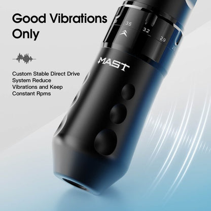 Dragonhawk Wireless Tattoo Pen Machine 2.5-4.5MM Strokes Length | Mast Flip 4 Pro ( With RCA Adapter)