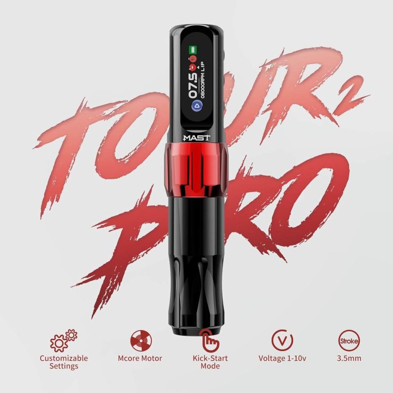 Dragonhawk Wireless Tattoo Pen Machine 3.5MM Strokes Length | Mast Tour 2 Pro