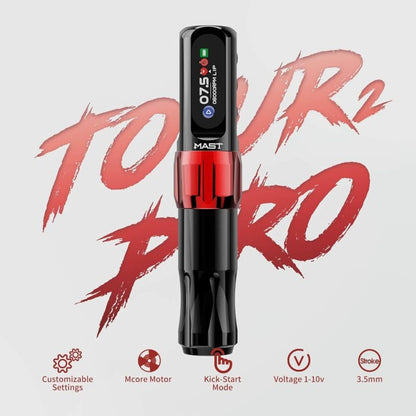 Dragonhawk Wireless Tattoo Pen Machine 3.5MM Strokes Length | Mast Tour 2 Pro
