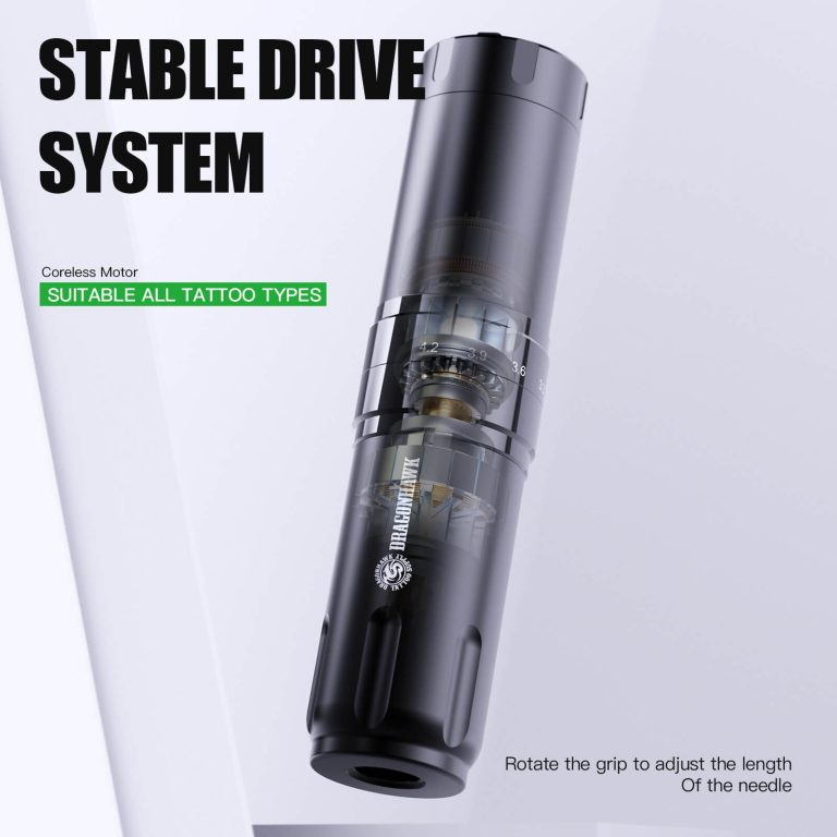 Dragonhawk Wireless Tattoo Pen Machine 7 Strokes Length | L2 Pro