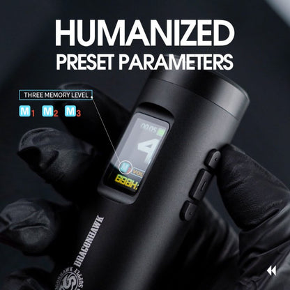 Dragonhawk Wireless Tattoo Pen Machine Brushless Motor with 3.5MM Stroke Smart Screen | X7