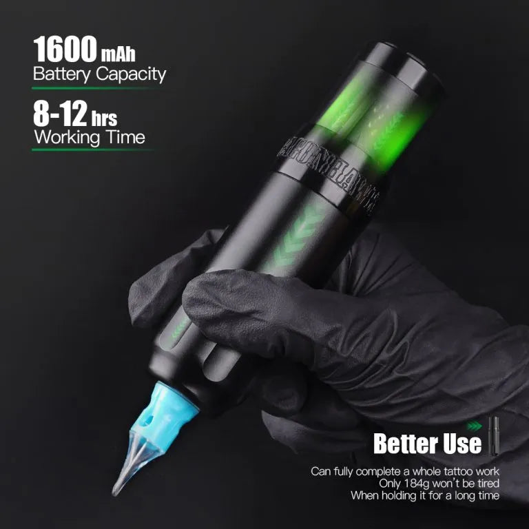 Dragonhawk Wireless Tattoo Pen Machine Brushless Motor with 4.0MM Strokes | X5