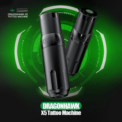 Dragonhawk Wireless Tattoo Pen Machine Brushless Motor with 4.0MM Strokes | X5