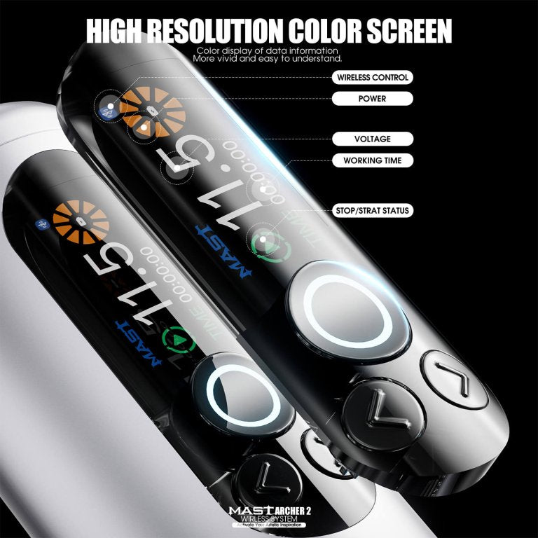 Dragonhawk Wireless Tattoo Pen Machine with 3.5MM Stroke Brushless Motor Color Screen | Mast Archer 2