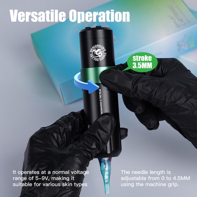 Dragonhawk Wireless Tattoo Pen Machine with 3.5MM Stroke | Styler