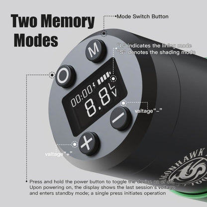 Dragonhawk Wireless Tattoo Pen Machine with 3.5MM Stroke | Styler
