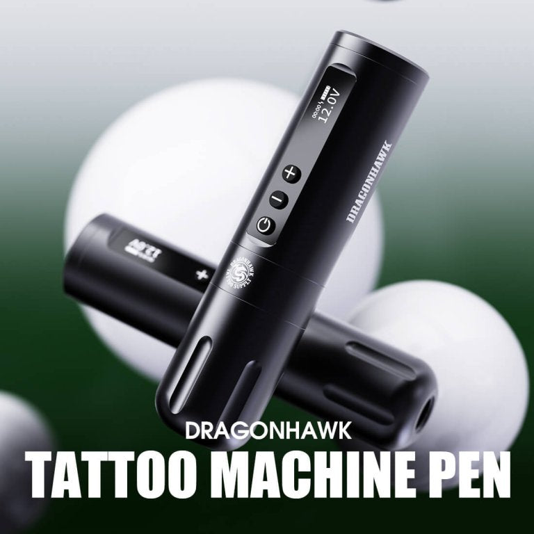 Dragonhawk Wireless Tattoo Pen Machine with 3.5MM stroke Brushless Motor 5000mAh | X10