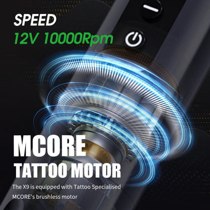 Dragonhawk Wireless Tattoo Pen Machine with 3.5MM stroke Mcore Brushless Motor 3400mAh | X9