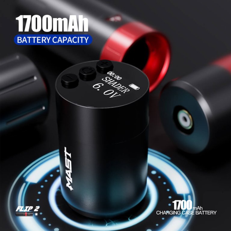 Dragonhawk Wireless Tattoo Pen Machine with 7 Strokes Rechangeable | Mast Flip 2