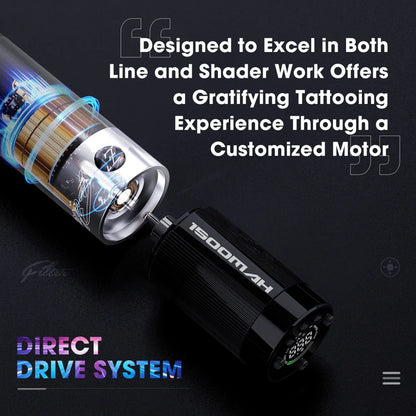 EZ Filter Freedom Wireless Battery Tattoo Pen Machine
