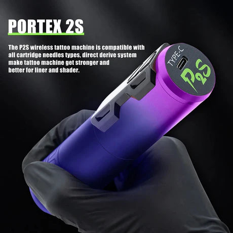EZ Portex Generation 2S (P2S) 4.0mm Wireless Battery Tattoo Pen Machine Gradient Color