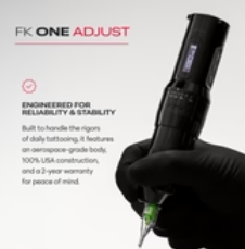 FK One Adjust Wireless Tattoo Machine - Gunmetal