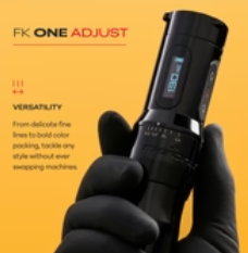 FK One Adjust Wireless Tattoo Machine - Pop Pink