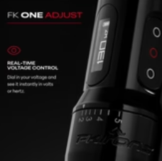 FK One Adjust Wireless Tattoo Machine - Pop Pink