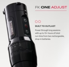 FK One Adjust Wireless Tattoo Machine - Pop Pink