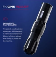 FK One Adjust Wireless Tattoo Machine - Pop Pink