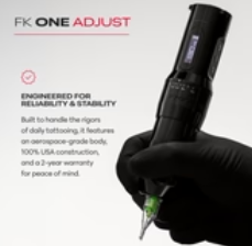 FK One Adjust Wireless Tattoo Machine - Pop Pink