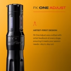 FK One Adjust Wireless Tattoo Machine - Pop Pink