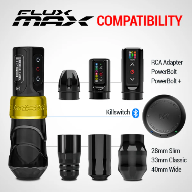 Flux Max Wireless Tattoo Machine-Gold