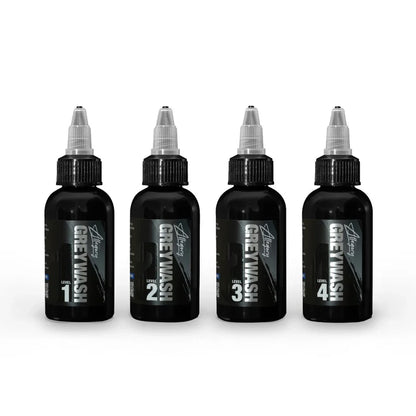 Greywash Set of 4 — Allegory Premium Tattoo Ink — Pick Size