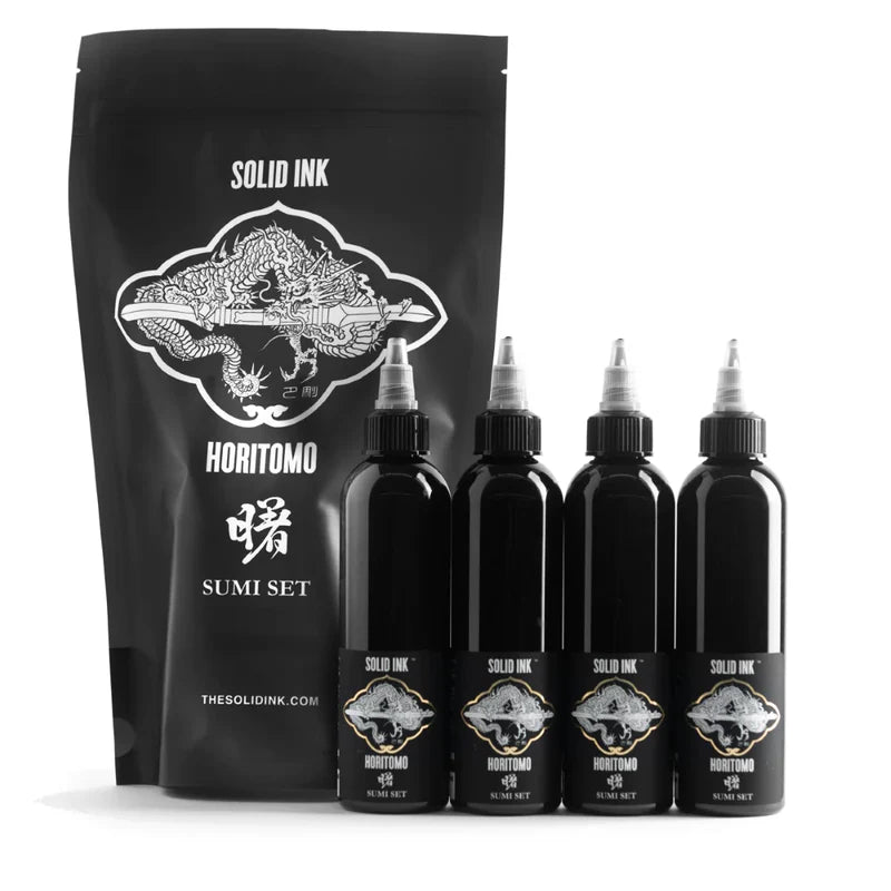 Solid Ink - Horitomo 4 Bottle Sumi Set - Pick Size
