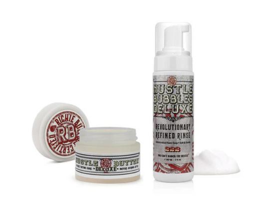 Hustle Bubbles 7oz Bottle with 1oz Tub Hustle Butter Deluxe Bundle