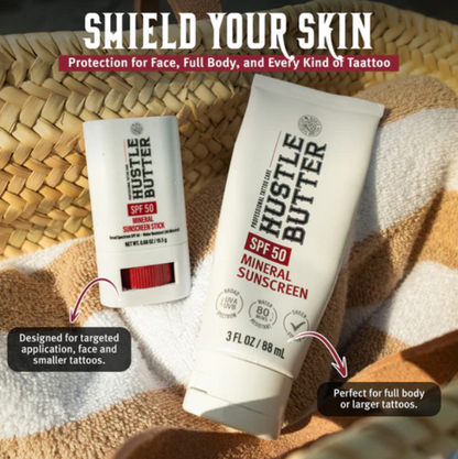 Hustle Butter Mineral Sunscreen Lotion — SPF 50 — Single or Case of 12