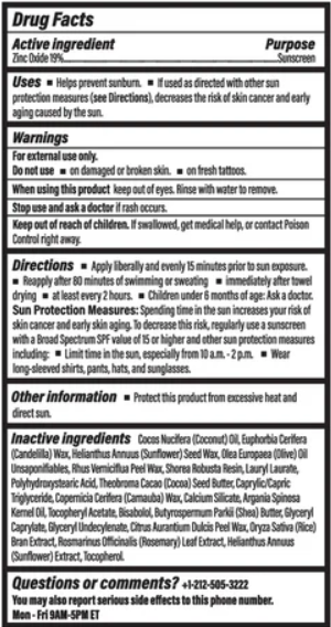 Hustle Butter Mineral Sunscreen Stick — SPF 50 — Single or Case of 12