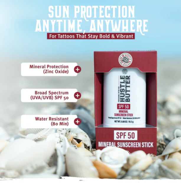 Hustle Butter Mineral Sunscreen Stick — SPF 50 — Single or Case of 12