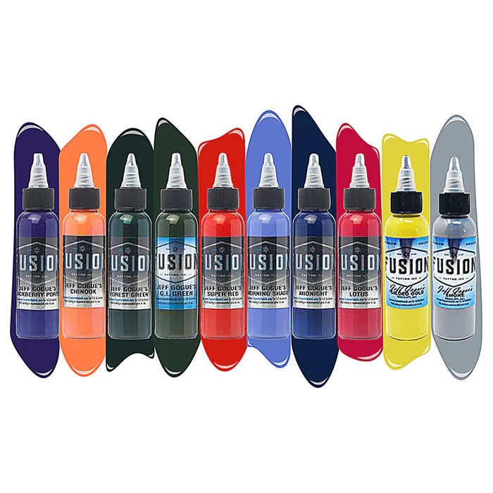 Jeff Gogue 10-Color Palette Signature Set — Fusion Tattoo Ink — 1oz