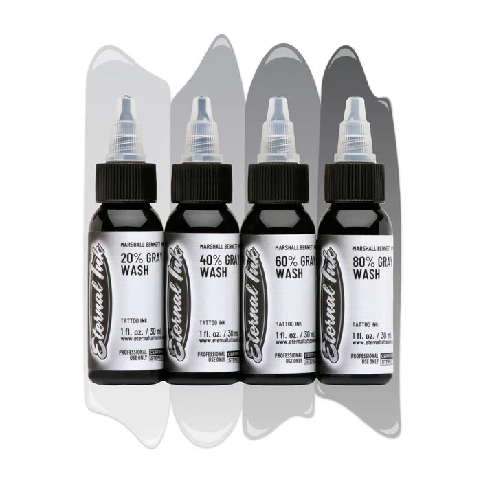 Eternal Tattoo Ink - Marshall Bennett Gray Wash Set of 4