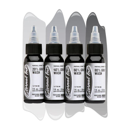 Eternal Tattoo Ink - Marshall Bennett Gray Wash Set of 4
