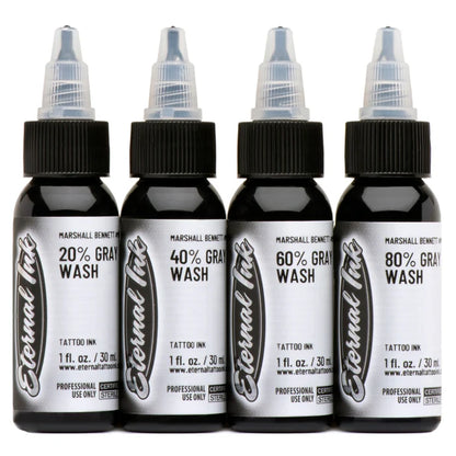 Eternal Tattoo Ink - Marshall Bennett Gray Wash Set of 4