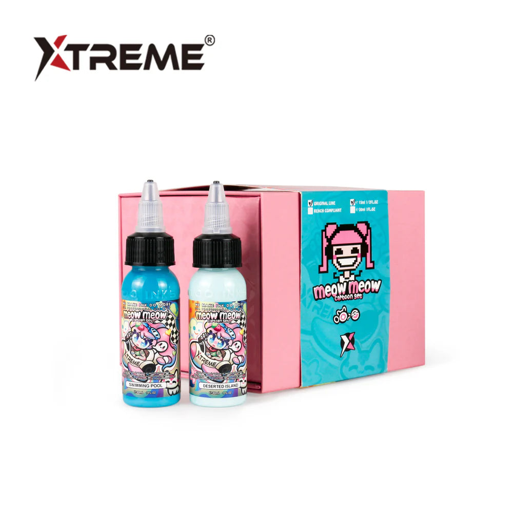 Meow Meow Cartoon Set | Signature Tattoo Ink Colors @ffpmiao