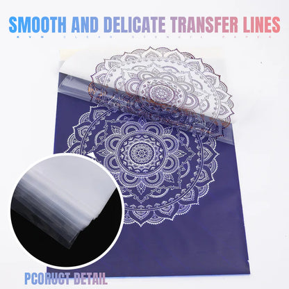 OZER HD Tattoo Transfer Paper - Premium Transparent Template Paper Effortlessly Transfer Tattoos Compatible with Tattoo Supplies Suitable for Beginners and Professionals
