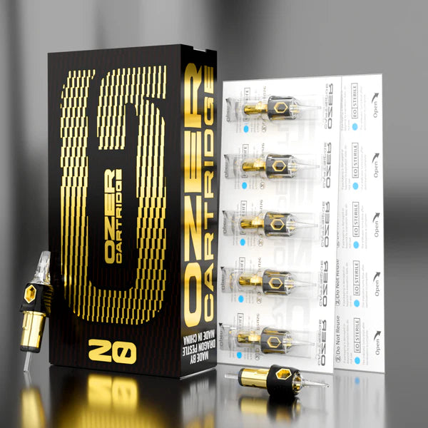 OZER Professional Tattoo Cartridge Needles, 20-Pack Medical-grade disposable tattoo needles suitable for all tattooing procedures