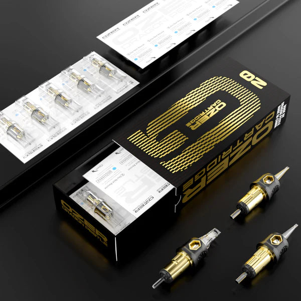 OZER Professional Tattoo Cartridge Needles, 20-Pack Medical-grade disposable tattoo needles suitable for all tattooing procedures